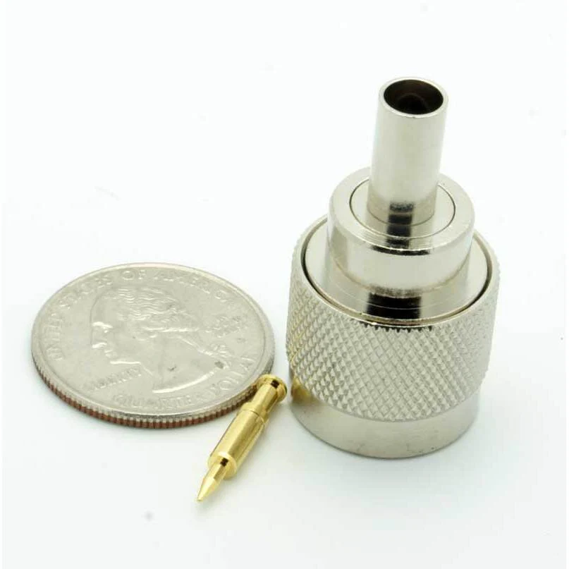 N Male 3 Piece Crimp Connector for RG-58 - Image 3