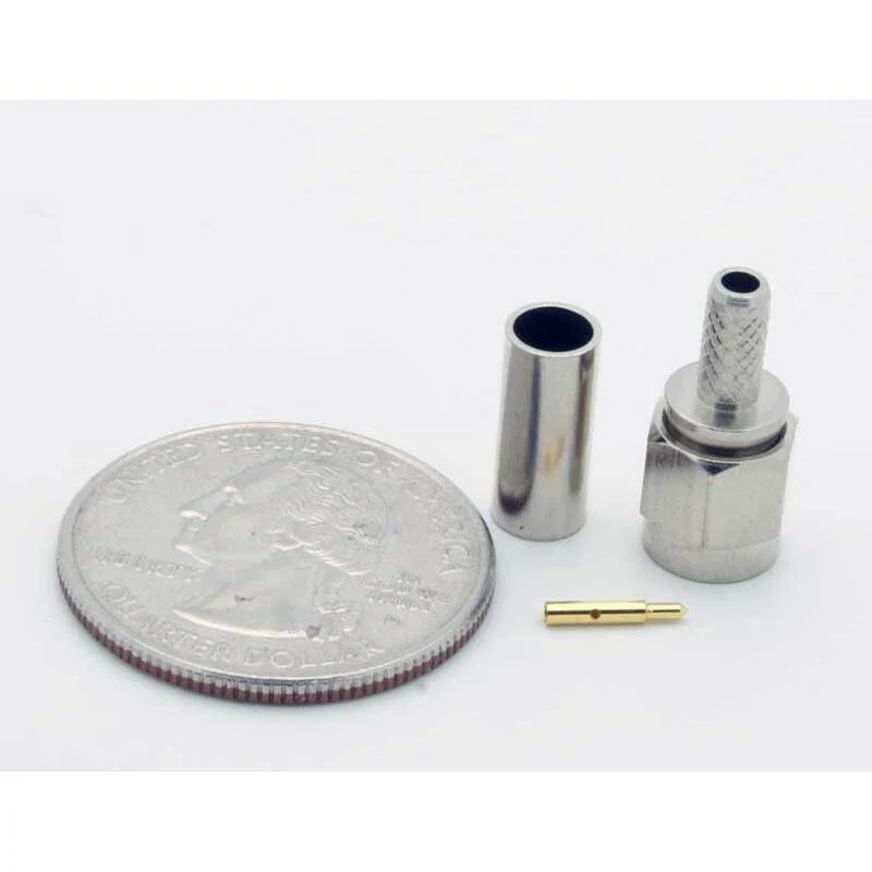 SMA Male 3 Piece Crimp Connector for RG-174 - Image 3