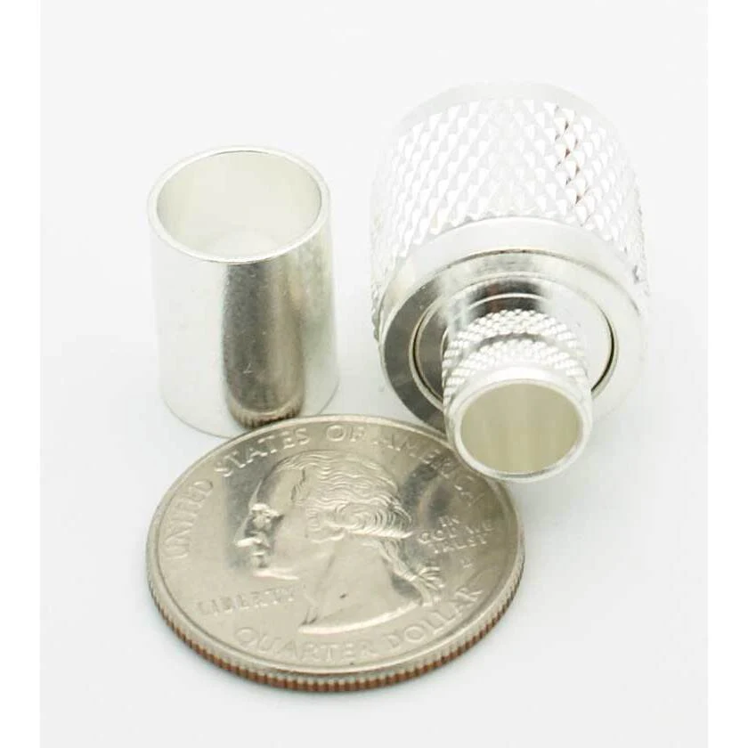 UHF Male 2 Piece Crimp Connector for LMR-400 (PL-259) - Teflon/Silver - Image 3