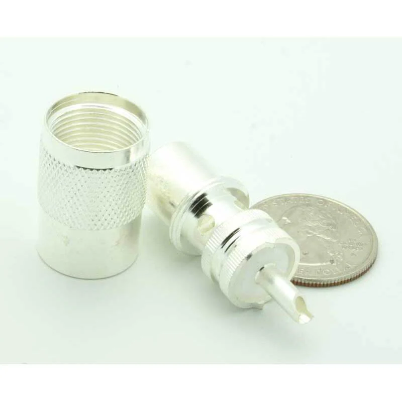 UHF Male Solder Teflon/Silver Connector for RG-8 (PL-259) - Image 4