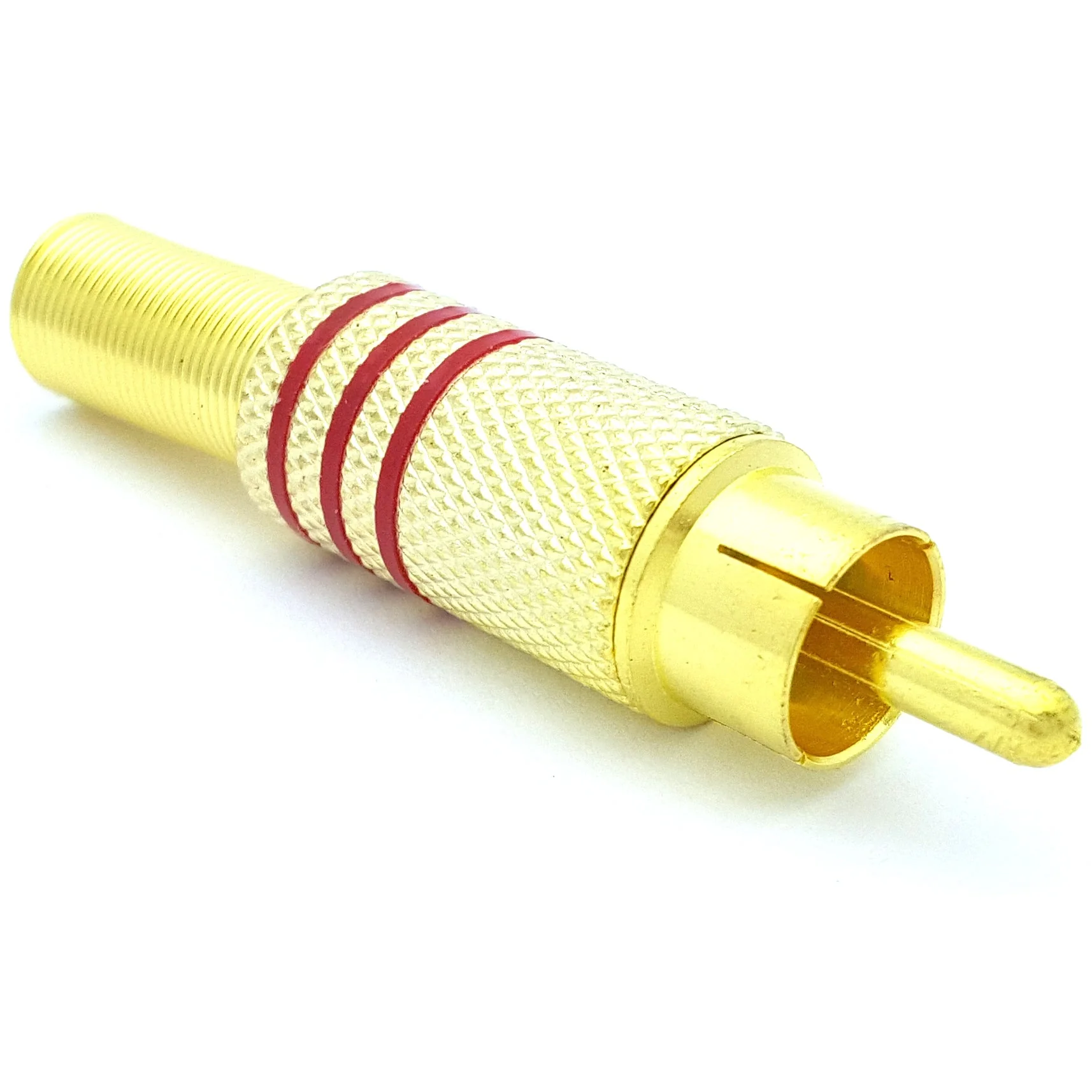 Metal RCA Male Plug - Gold Plated - Red or Black - Image 6
