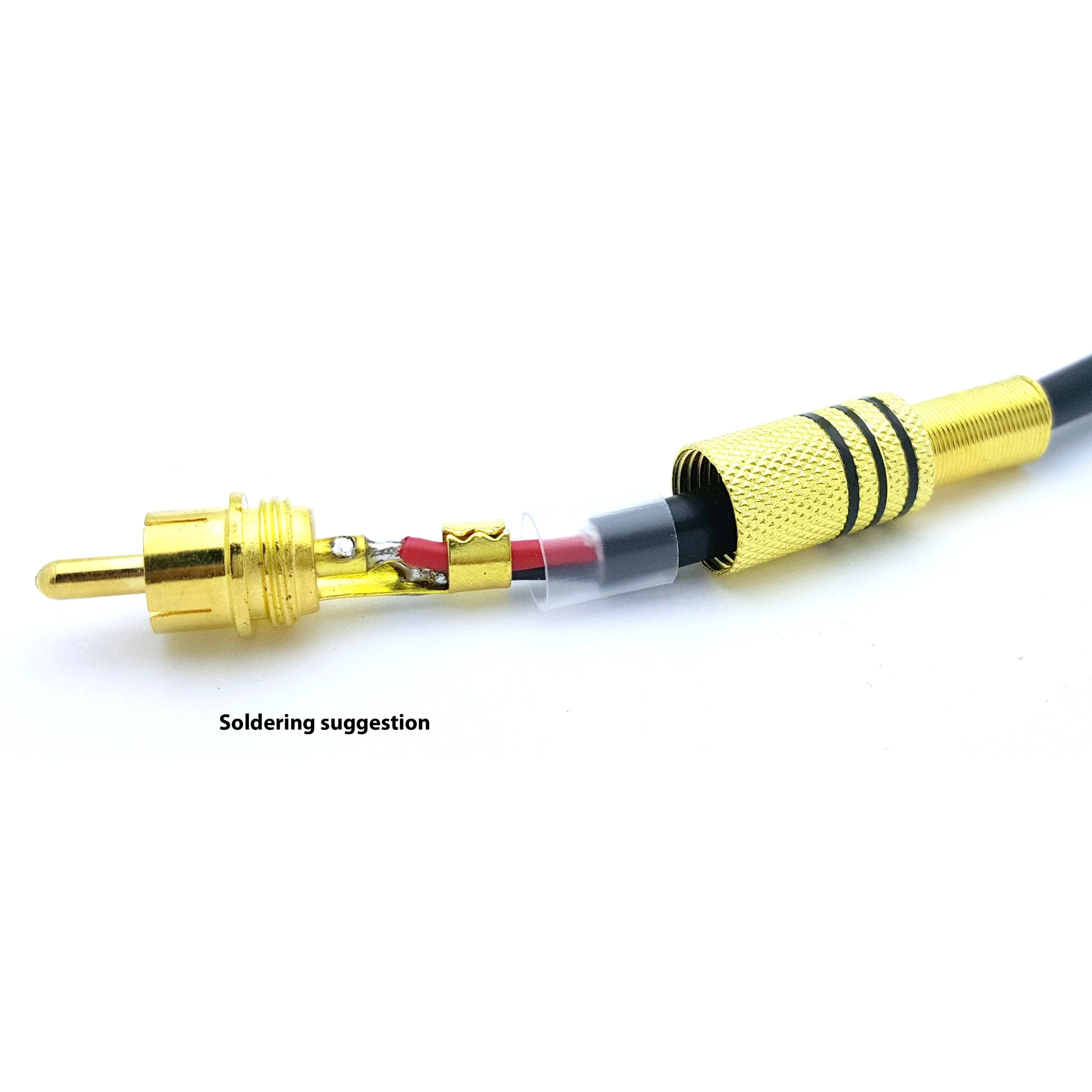 Metal RCA Male Plug - Gold Plated - Red or Black - Image 8