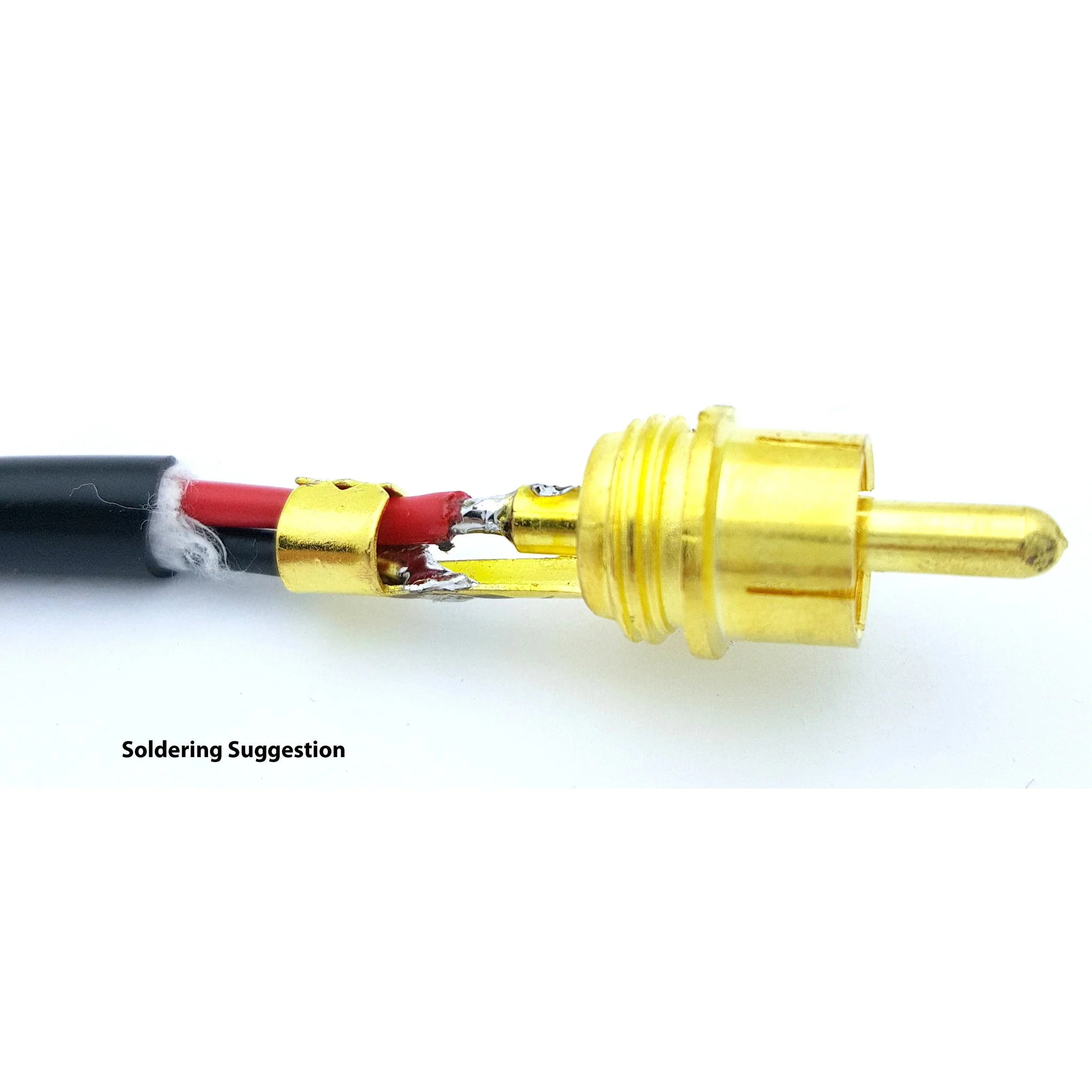 Metal RCA Male Plug - Gold Plated - Red or Black - Image 9