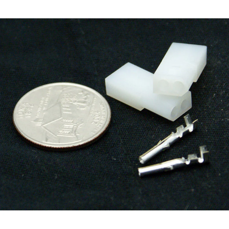 2 Pin Molex .062 Female Receptacle Connector w/Pins 03-06-1023