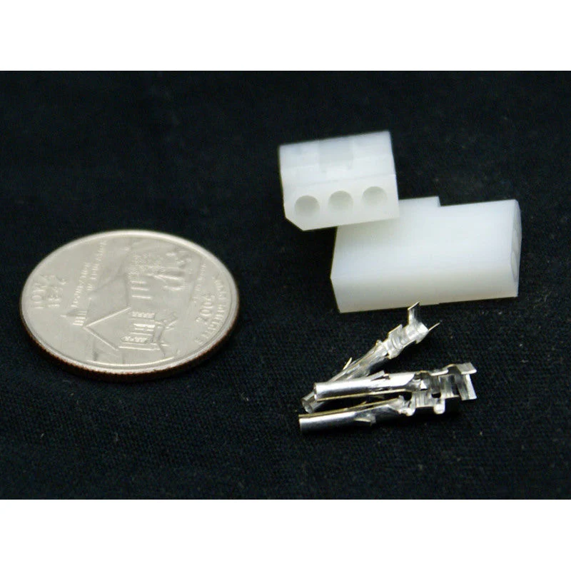 3 Pin Molex .062 Female Receptacle Connector w/Pins 03-06-1032