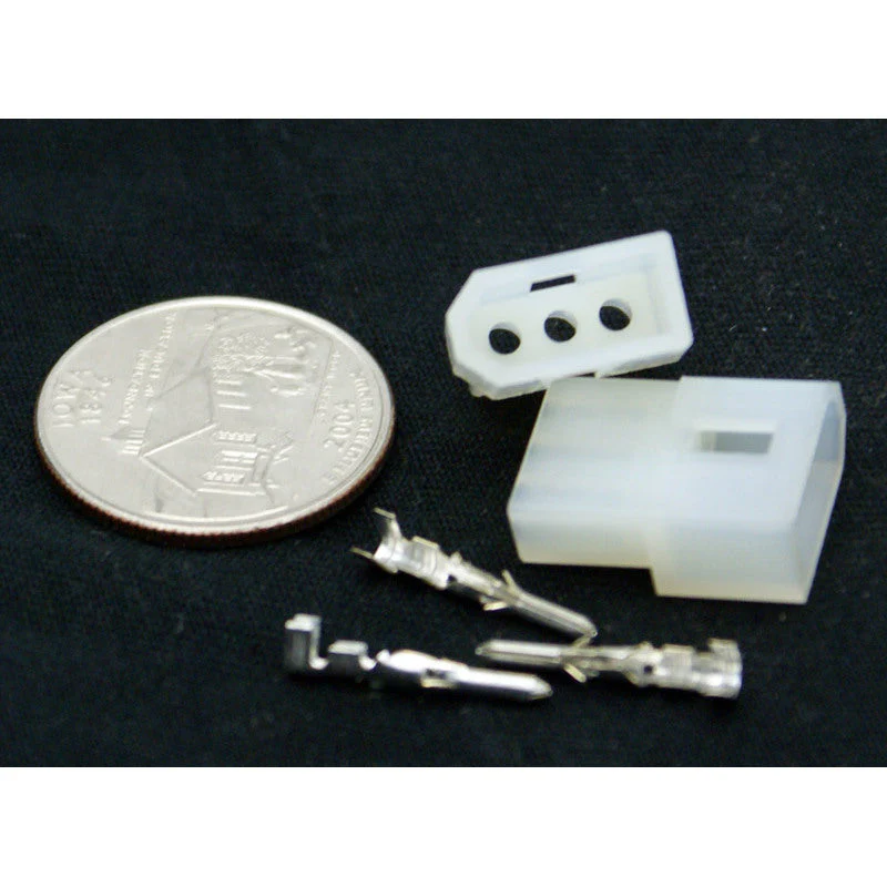 3 Pin Molex .062 Male Plug Connector w/Pins 03-06-2032
