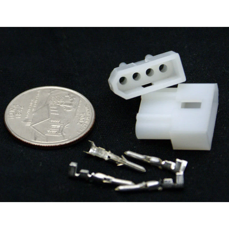 4 Pin (1x4) Molex .062 Male Plug Connector w/Pins 03-06-2042