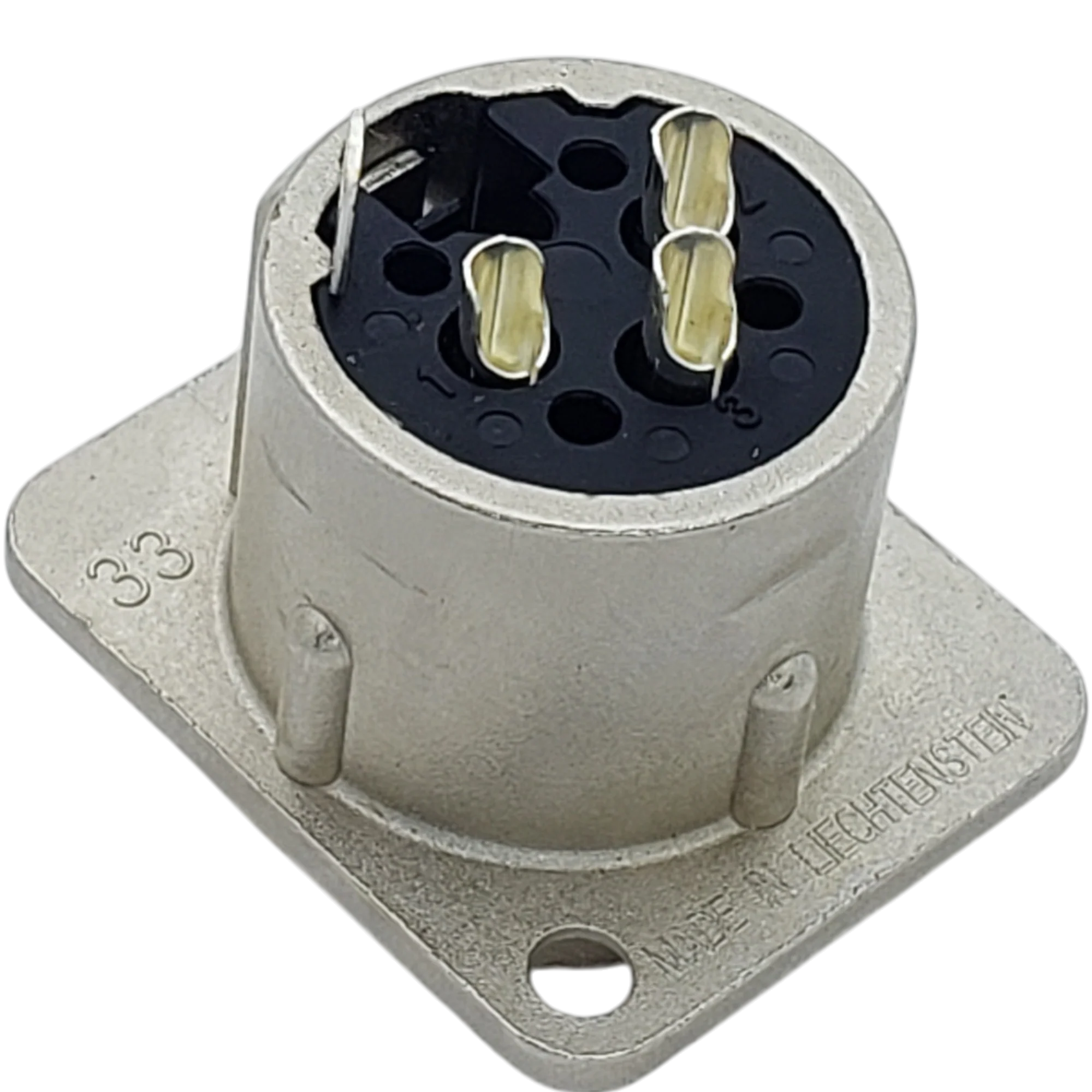 Neutrik XLR Female 3 Pin Panel Mount Connector Silver - Image 2