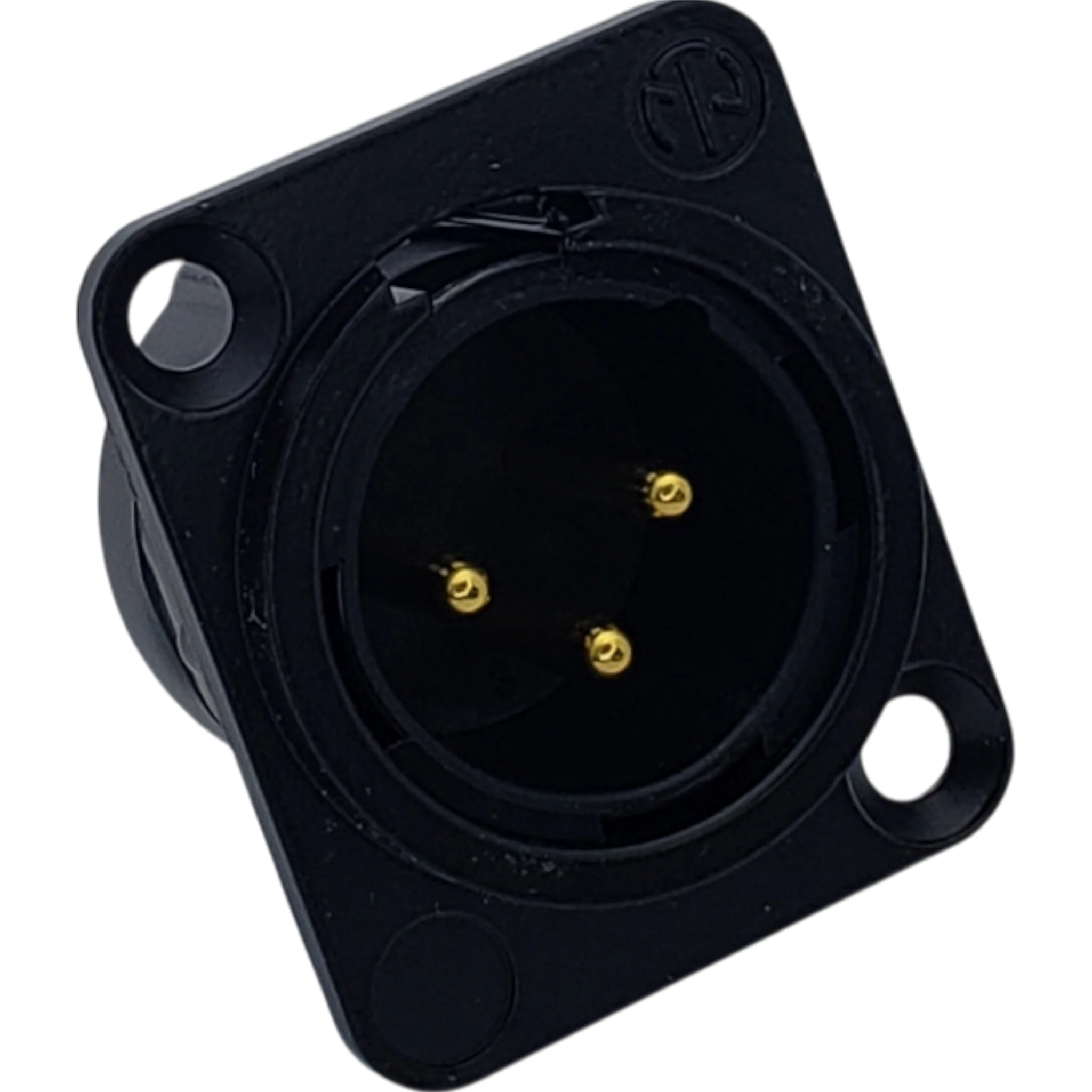 Neutrik XLR Male 3 Pin Panel Mount Connector Black
