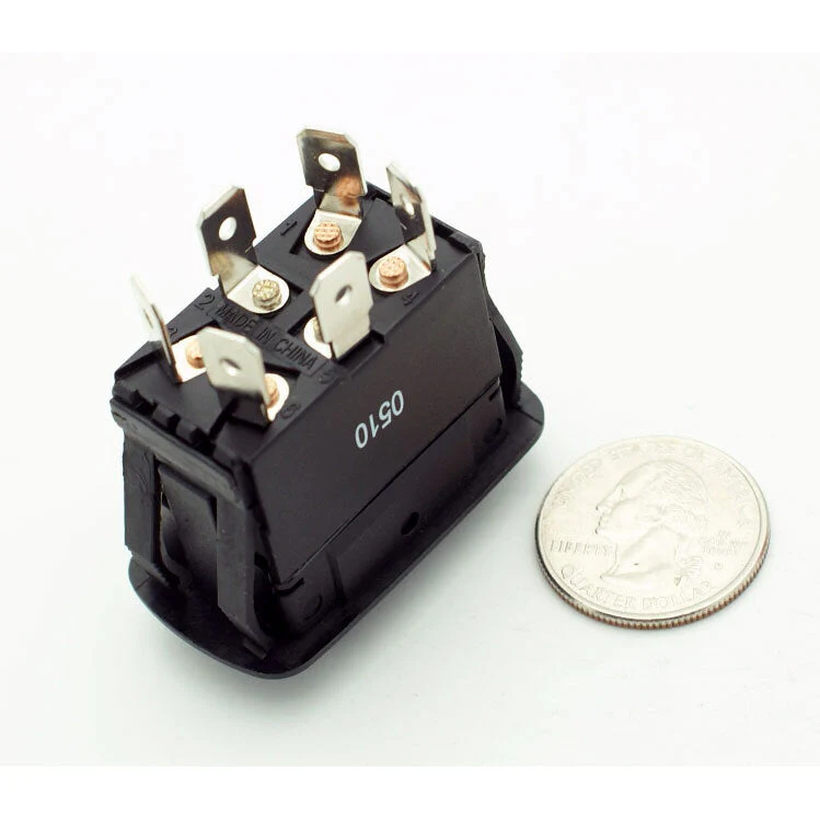 DPDT Waterproof Rocker Switch (On) - Off - (On) 20A - Image 4