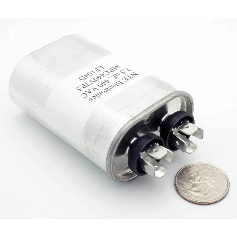 7.5 MFD 440VAC Motor Run Capacitor (Oval Case)