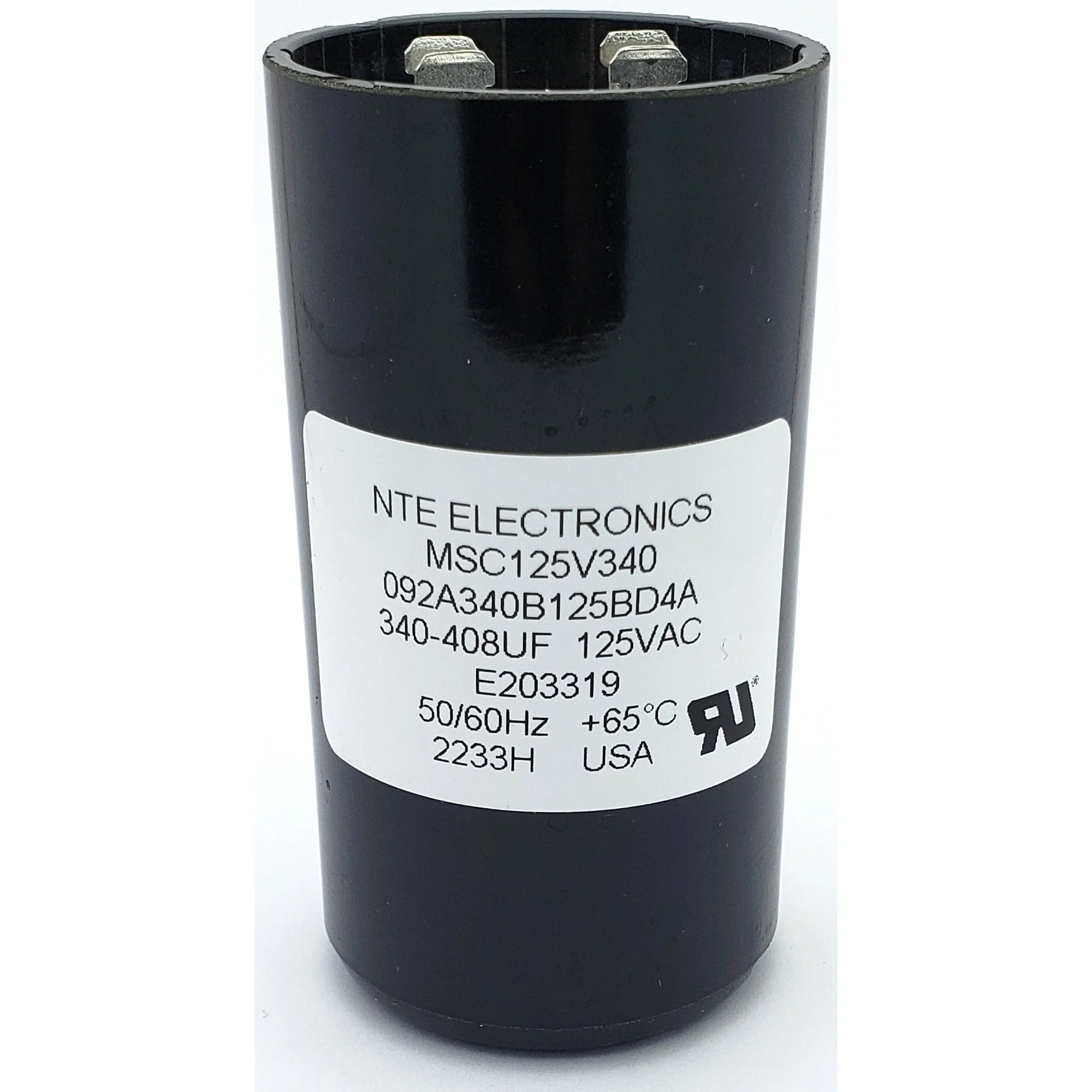 340-408 MFD 125VAC Motor Start Capacitor