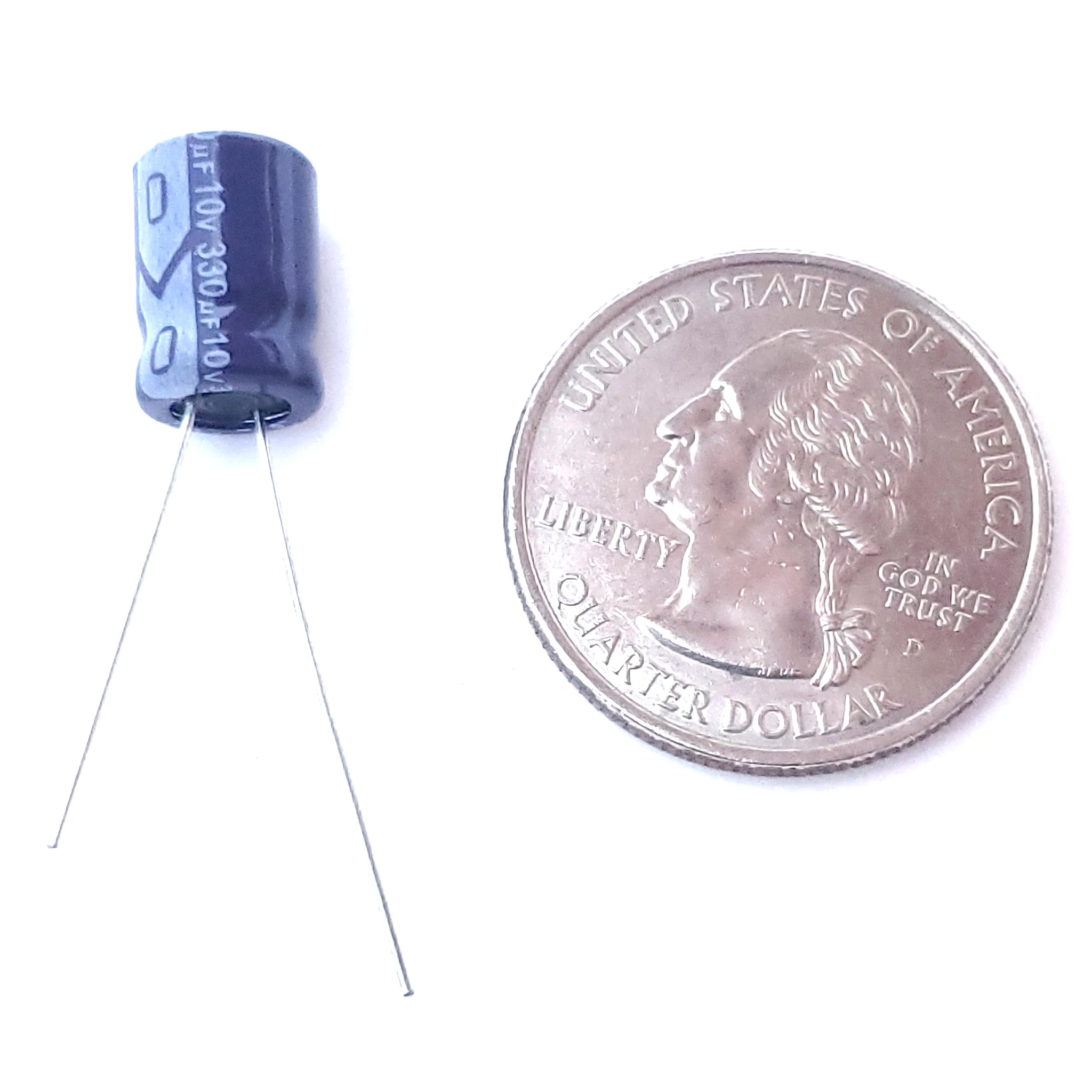 330uF 10 Volt Electrolytic Capacitor - Image 2