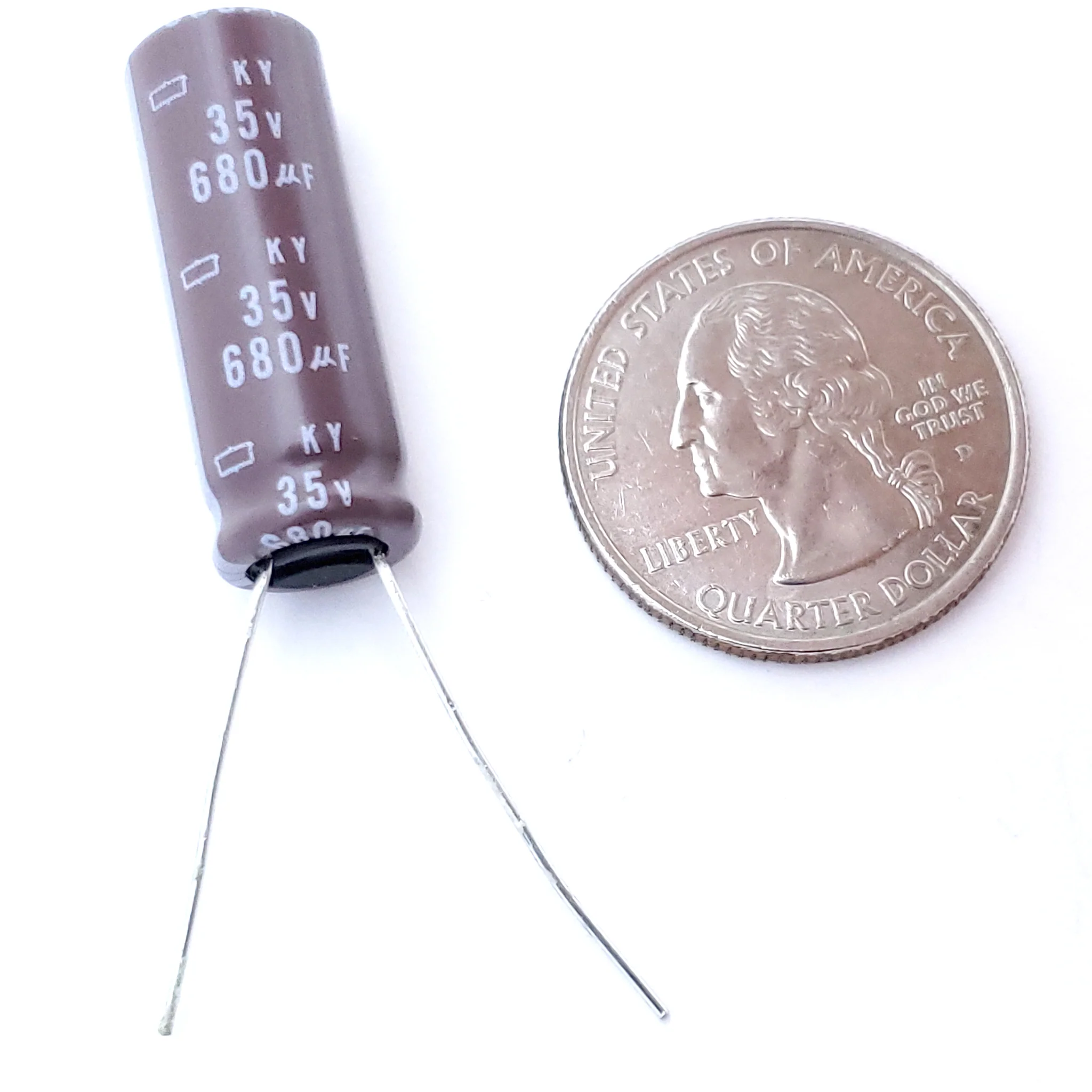 680uF 35 Volt Electrolytic Capacitor - Image 2