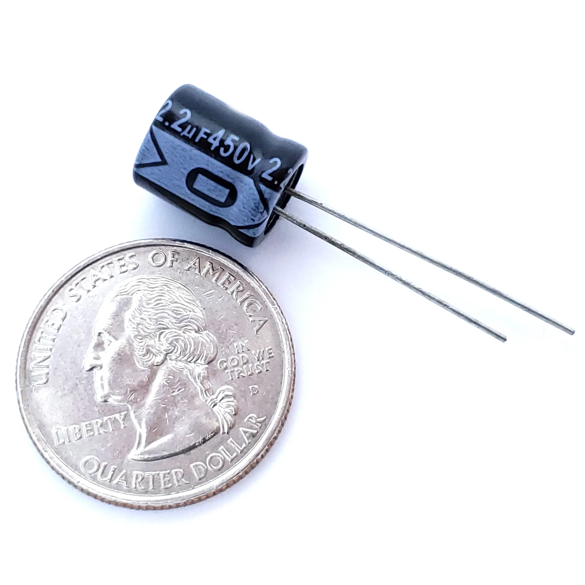 2.2uF 450 Volt Electrolytic Capacitor - 105c - 20% - Radial Lead - Image 2