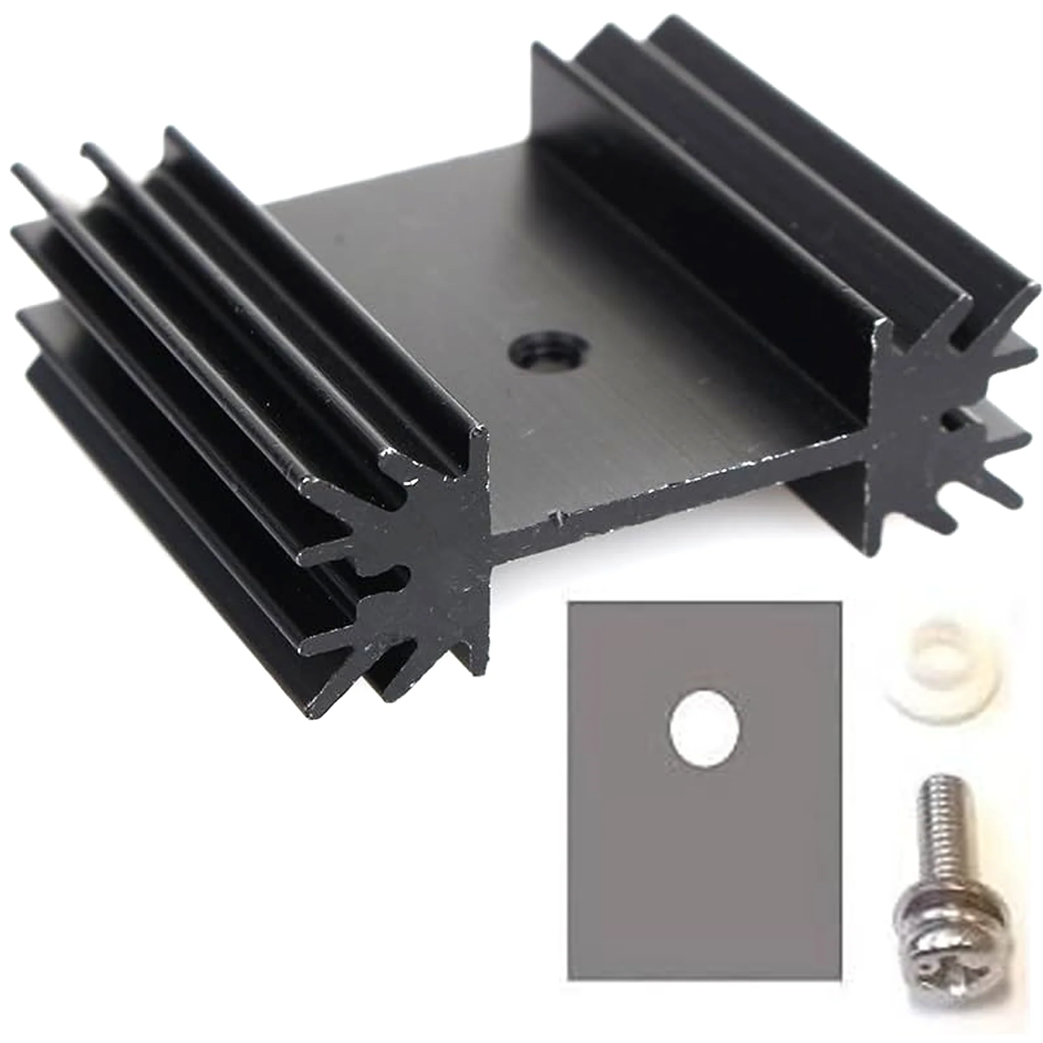 TO220 Extruded Aluminum Heat Sink 1.34" x 0.47" - VET498  (Replaces NTE498) - Image 2