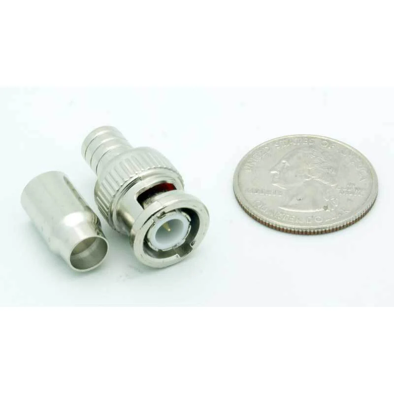 BNC Male 2 Piece Crimp Connector for RG-6 - Image 2