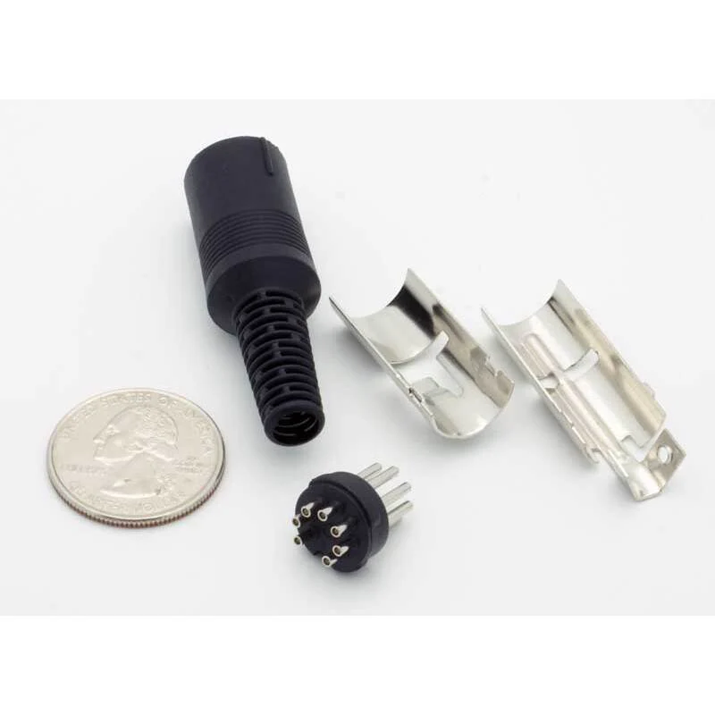 7 Pin DIN Male Inline Plug Connector - Image 3