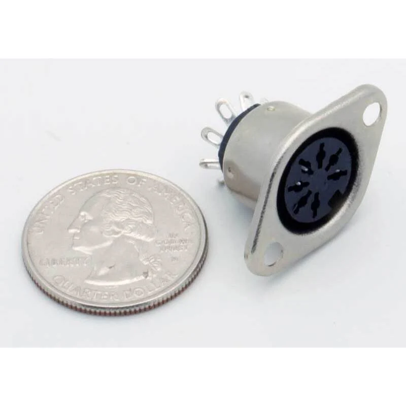 7 Pin DIN Female Panel Mount Jack - Image 2