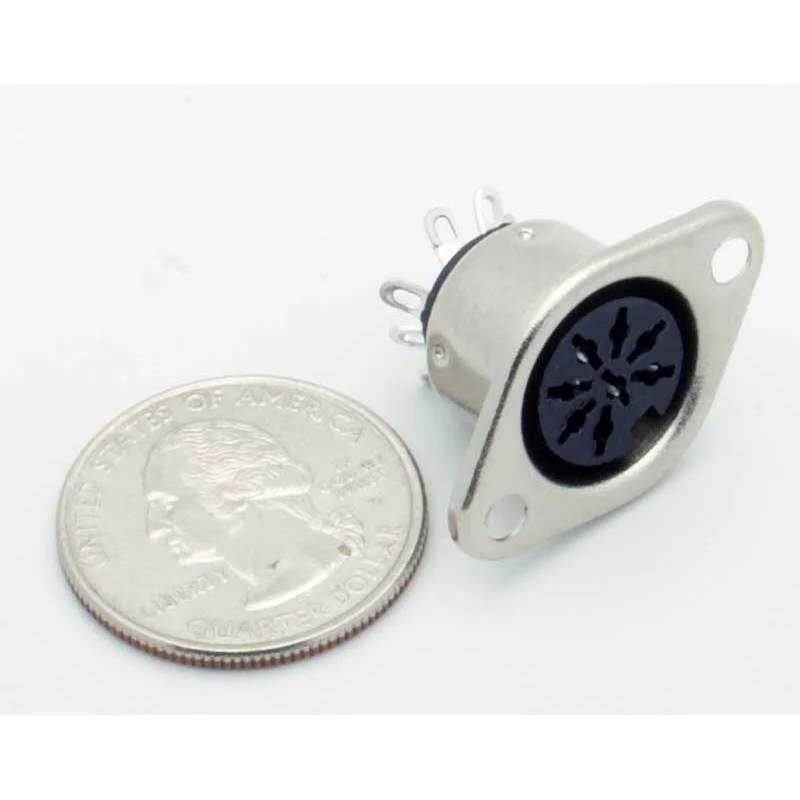 8 Pin DIN Female Panel Mount Jack - Image 2