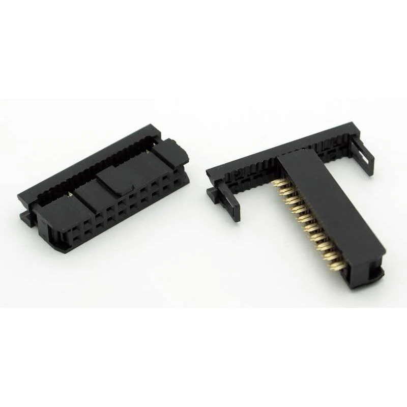 20 Pin IDC Female Socket Connector 0.1" (Keyed)
