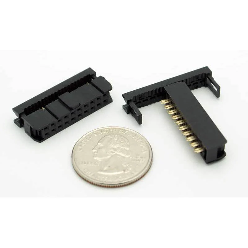 20 Pin IDC Female Socket Connector 0.1" (Keyed) - Image 2