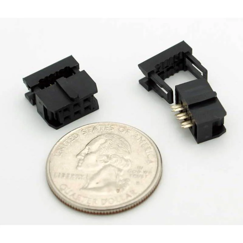 6 Pin IDC Female Socket Connector 0.1" (Keyed) - Image 2