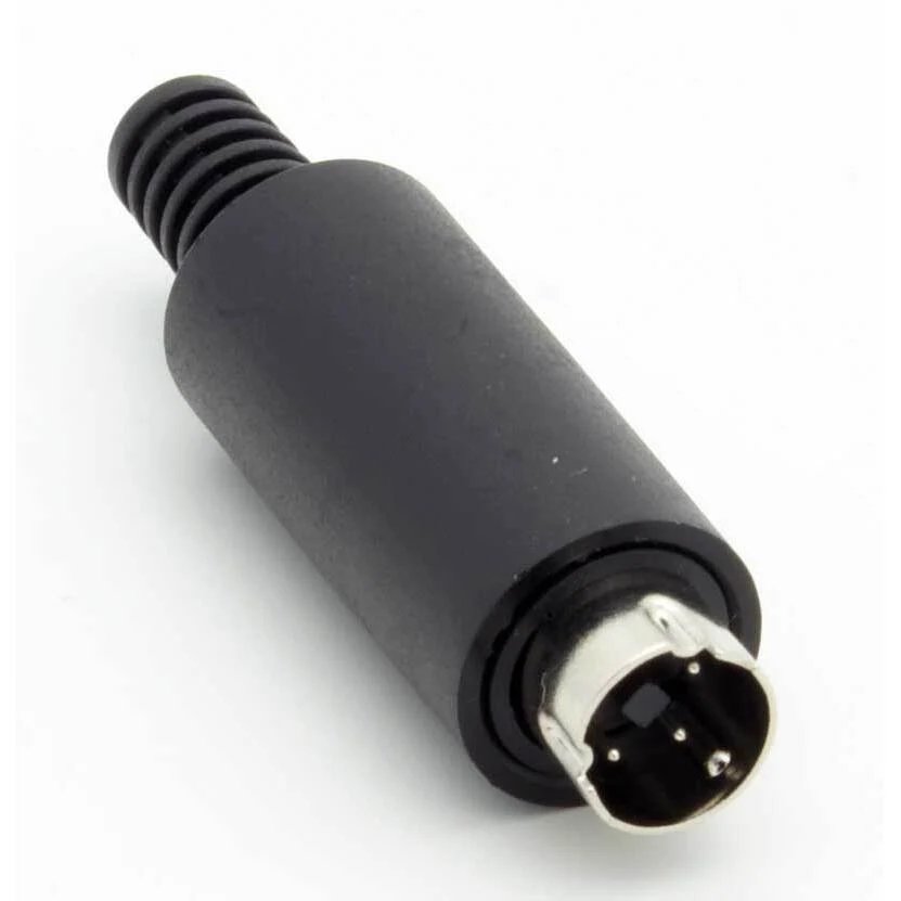 3 Pin Mini-DIN Male Inline Plug Connector