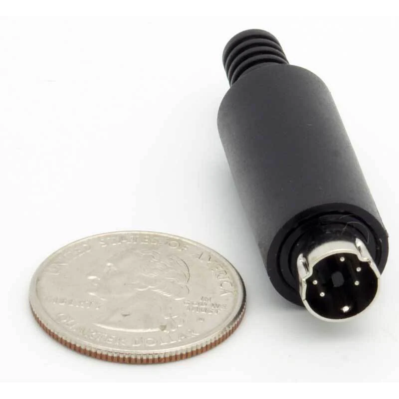 5 Pin Mini-DIN Male Inline Plug Connector - Image 2