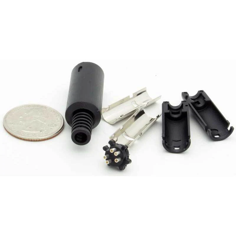 5 Pin Mini-DIN Male Inline Plug Connector - Image 3