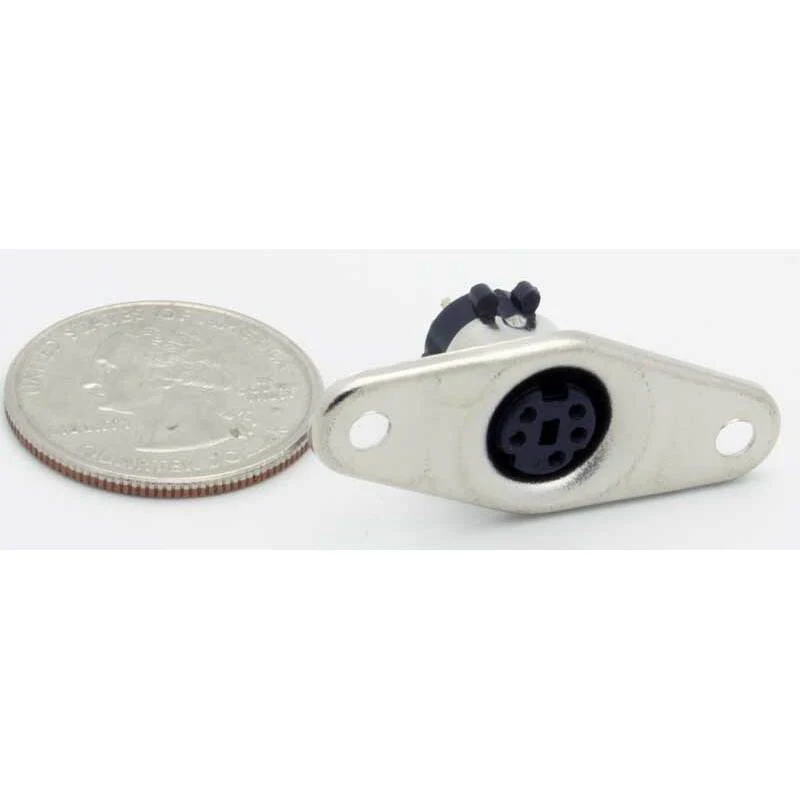 5 Pin Mini-DIN Female Panel Mount Jack - Image 2