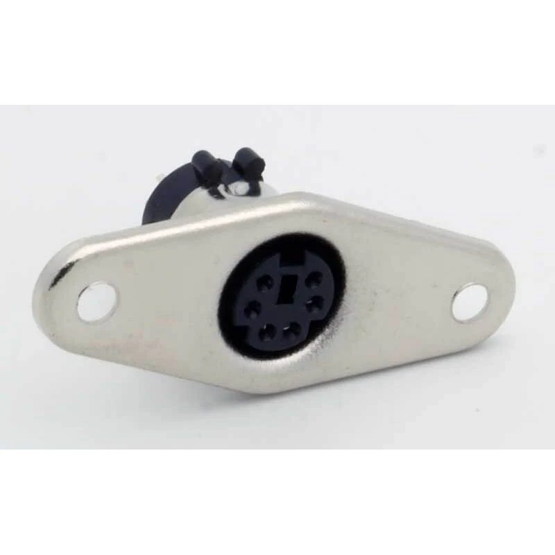6 Pin Mini-DIN Female Panel Mount Jack - Image 2