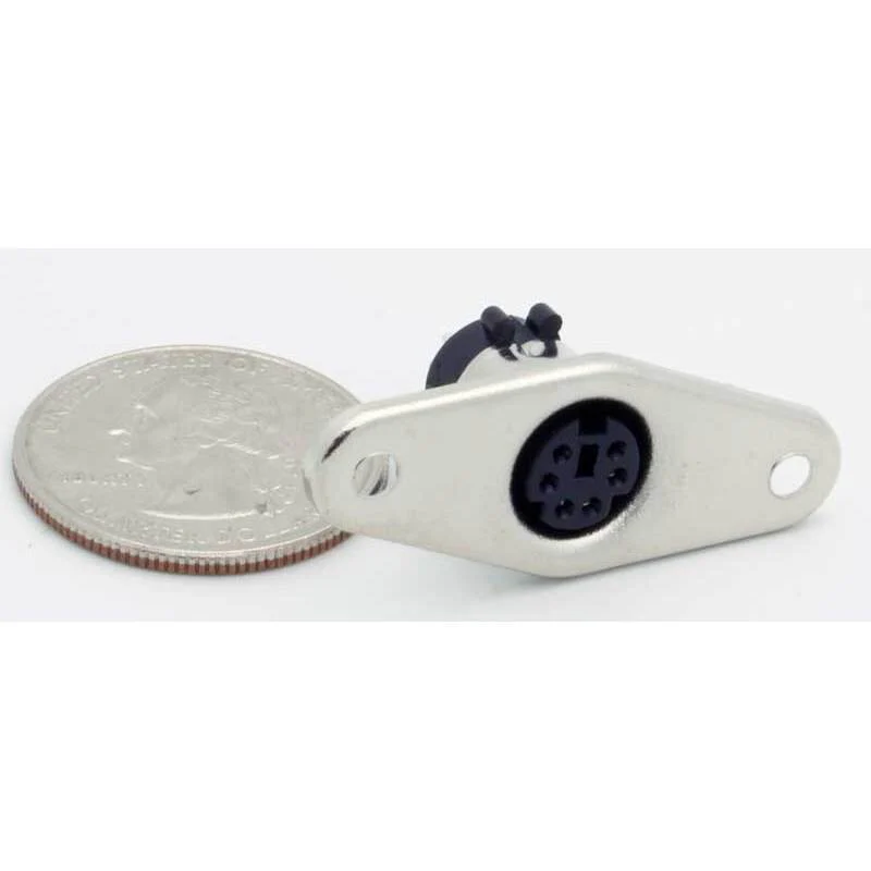 6 Pin Mini-DIN Female Panel Mount Jack - Image 3