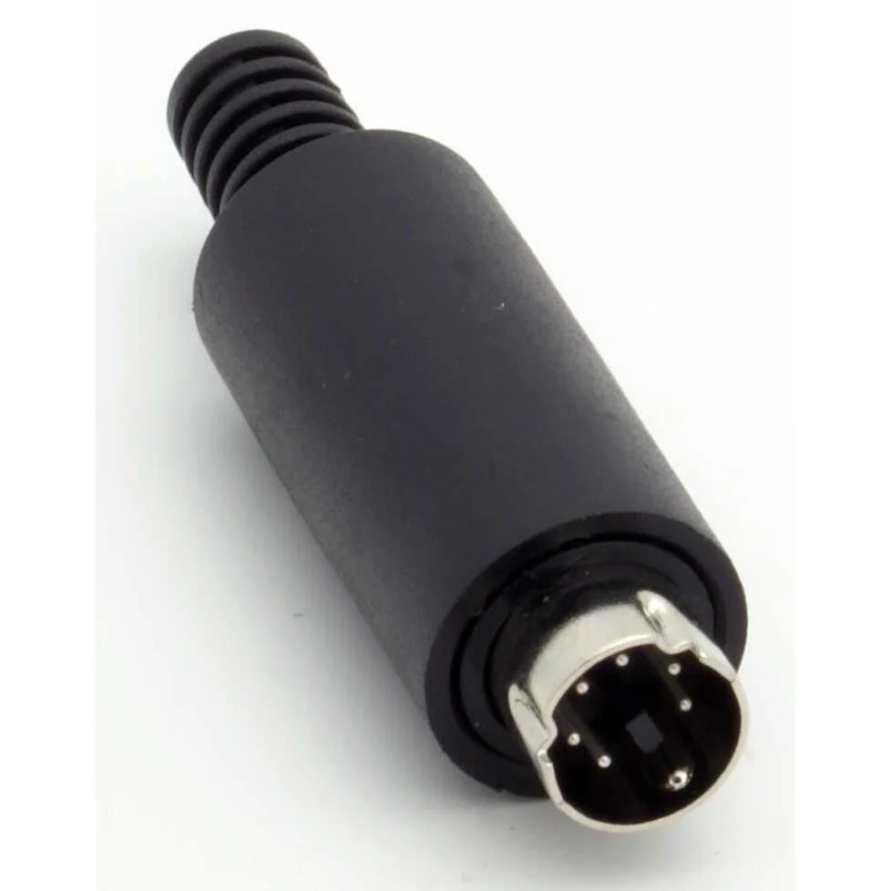 6 Pin Mini-DIN Male Inline Plug Connector