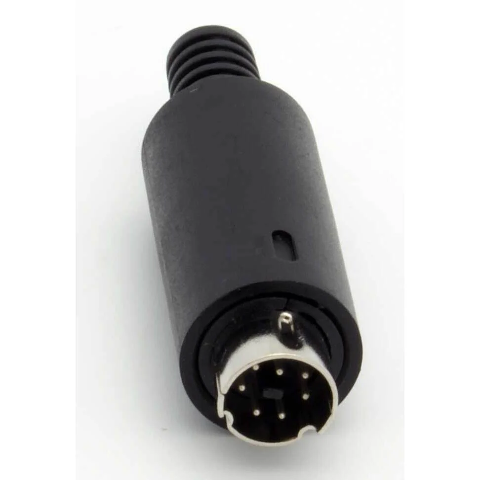 7 Pin Mini-DIN Male Inline Plug Connector