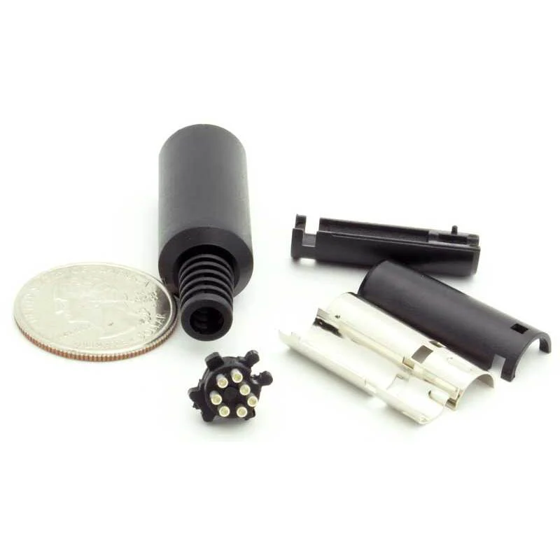 7 Pin Mini-DIN Male Inline Plug Connector - Image 3