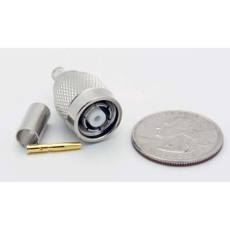 Reverse TNC Male 3 Piece Crimp Connector for RG-58 Coax - Image 2