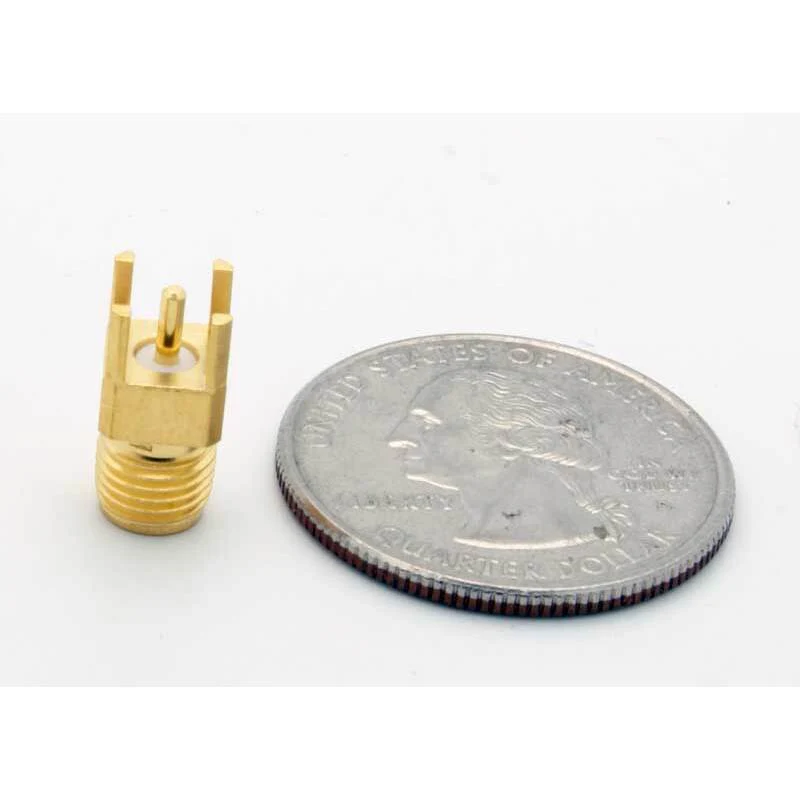 SMA Female PC Board Mount Connector - Vertical - Image 3