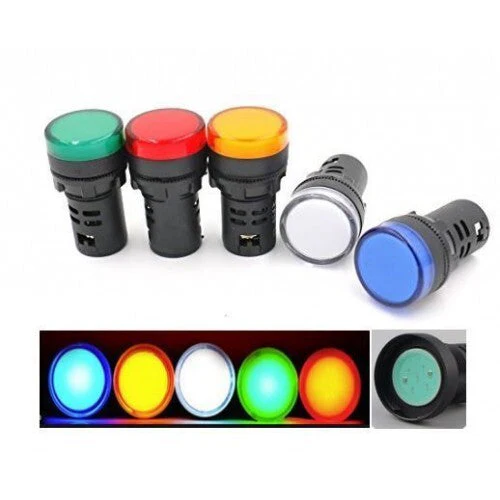Panel Mount 12V LED, Multiple Colors - 0.85" (21.70mm) Mounting Hole - Large Series - Image 4