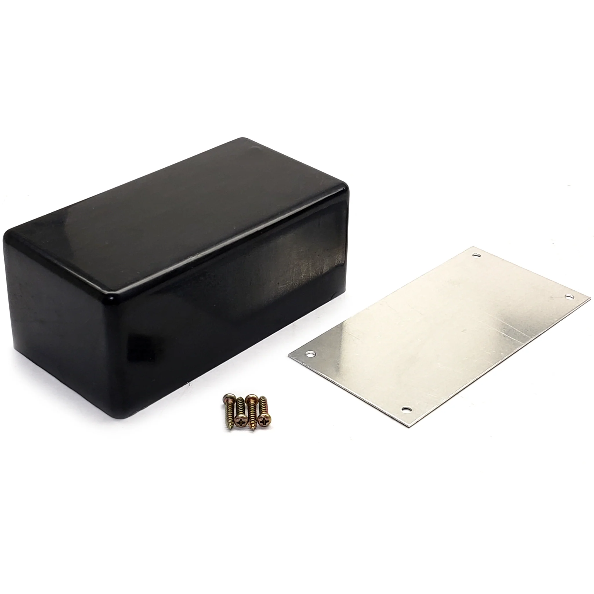 Philmore PB160 Black Plastic Project Box w/ metal Lid 4''x2''x1.5'' - Image 2