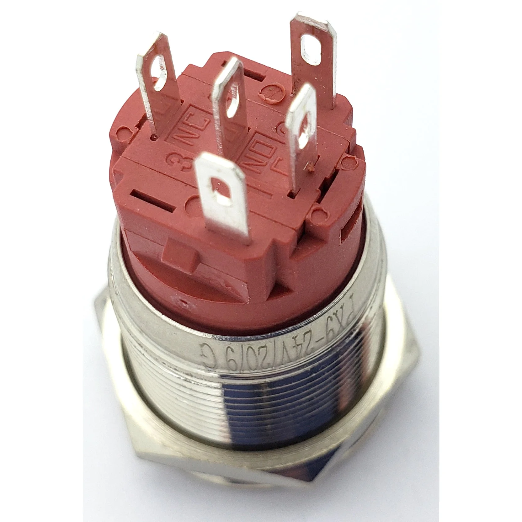 Push Button Switch, Push On Push Off, LED Illuminated Colored Ring, Metal, Waterproof, 19mm - Image 6
