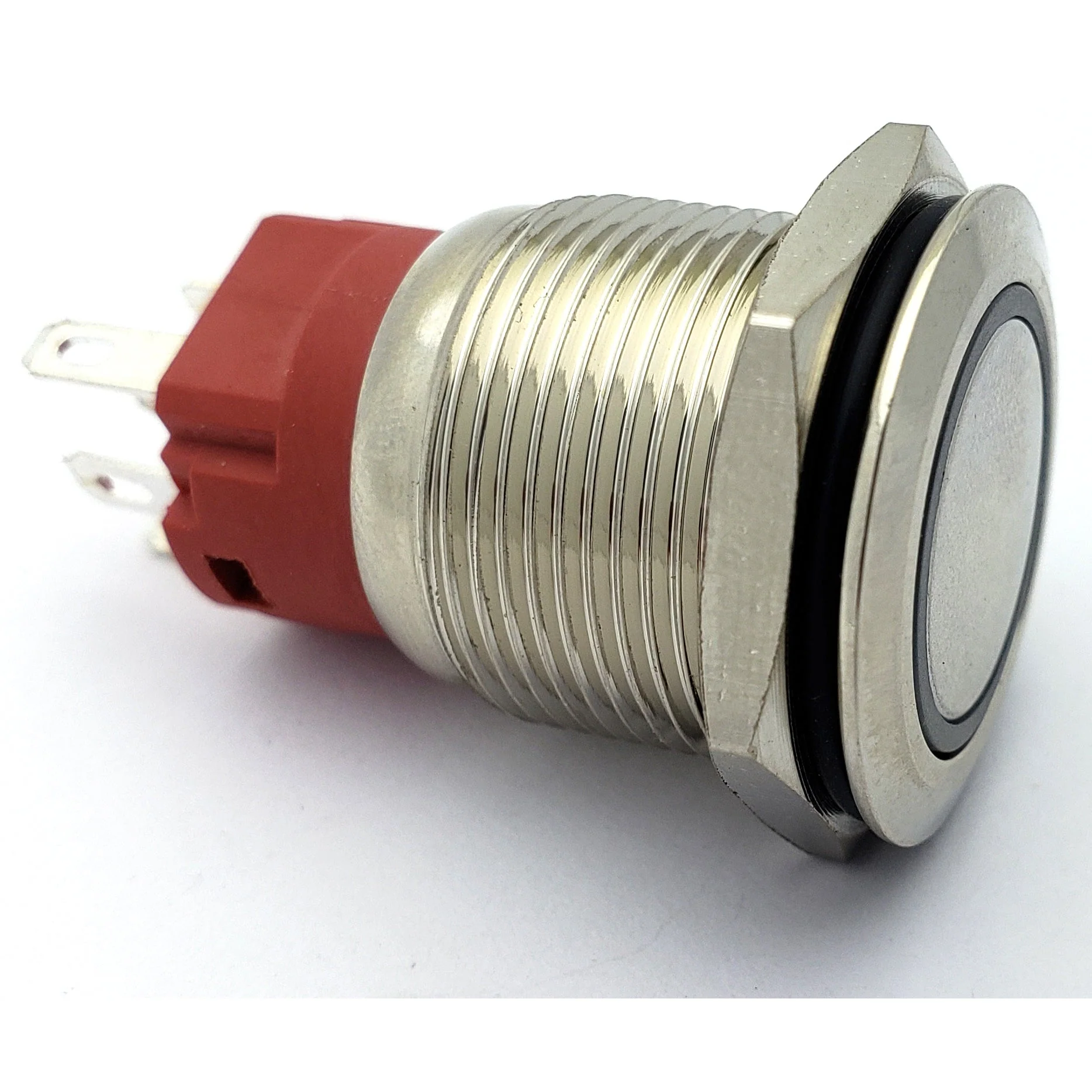 Push Button Switch, Push On Push Off, LED Illuminated Colored Ring, Metal, Waterproof, 19mm - Image 7
