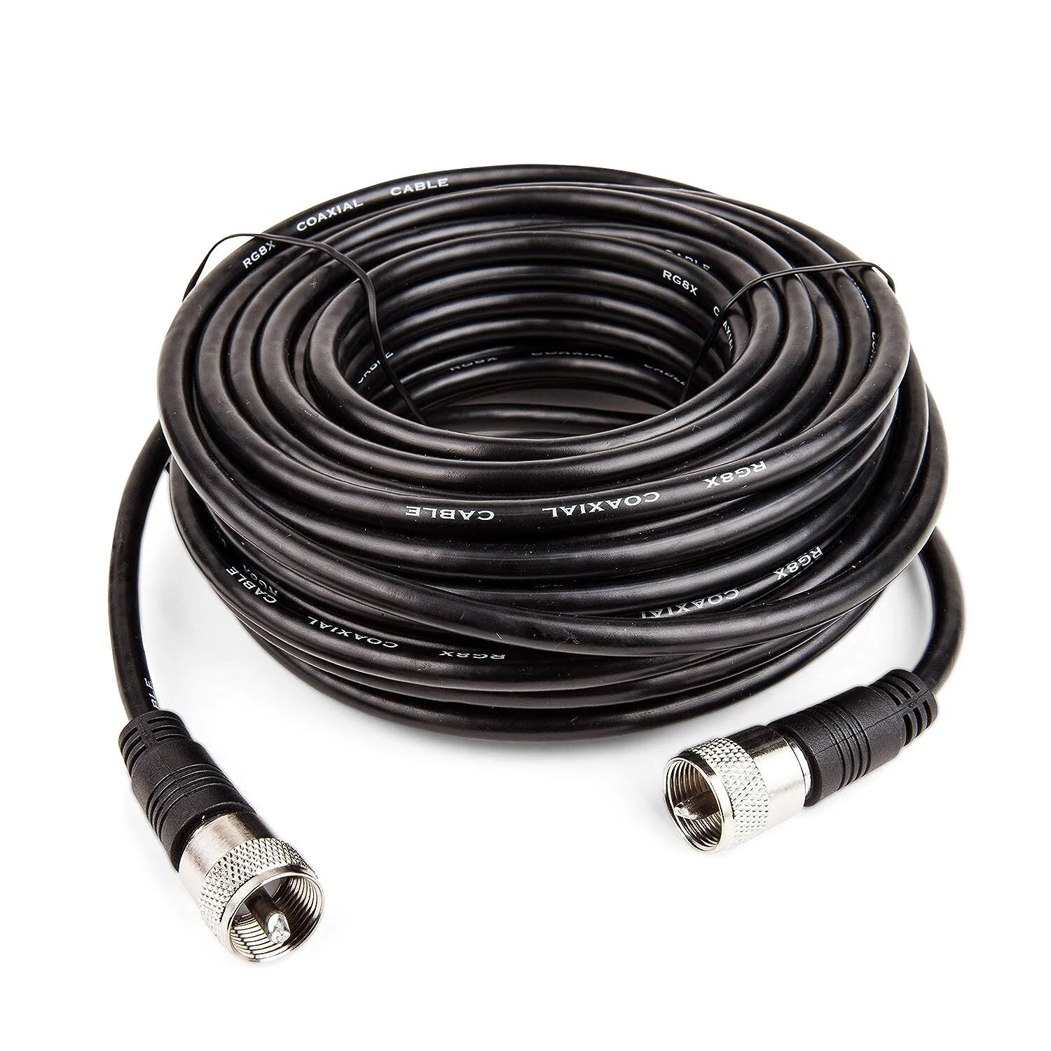 100' 50 Ohm UHF Male - UHF Male (PL-259) Cable - RG-8X - Image 3