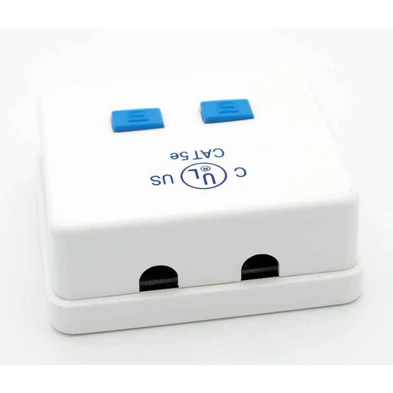 RJ-45 / CAT-5e Surface Mount Jack w/Box - 2 Port - Image 2