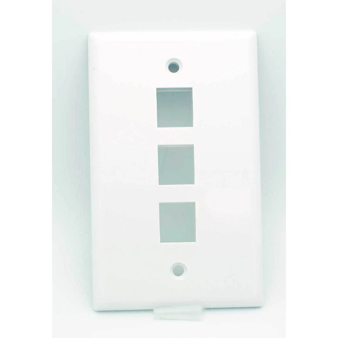 3 Port Blank Keystone Wall Plate - White