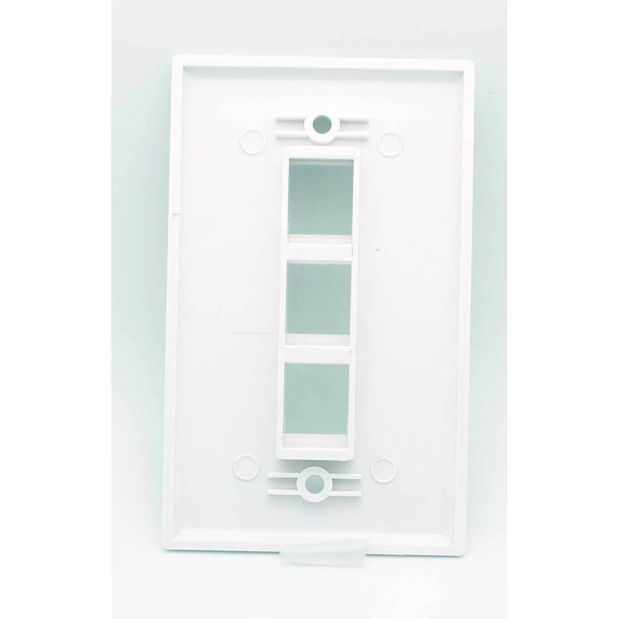 3 Port Blank Keystone Wall Plate - White - Image 2