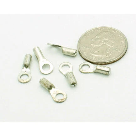Non-Insulated Ring Terminal - 22-18 AWG - #6 Stud - 100 Pack