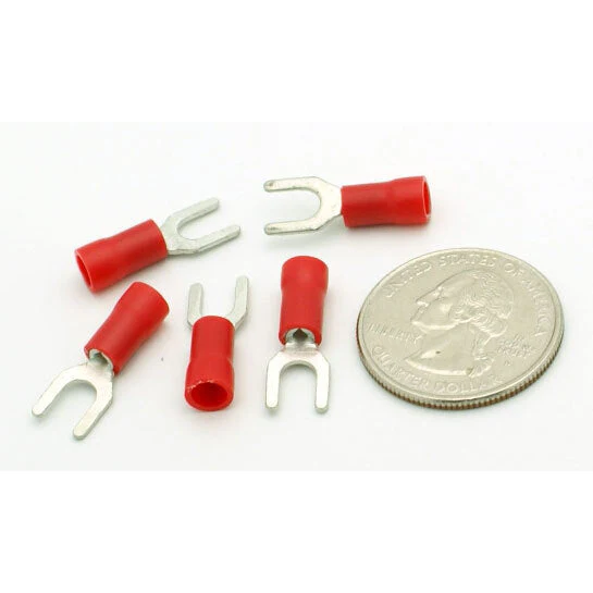 Block Spade Terminal - 22-18 AWG - #8 - 100 Pack