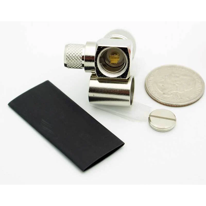 Reverse TNC Male Right Angle 3 Piece Crimp Connector for LMR-400 Coax - Image 3