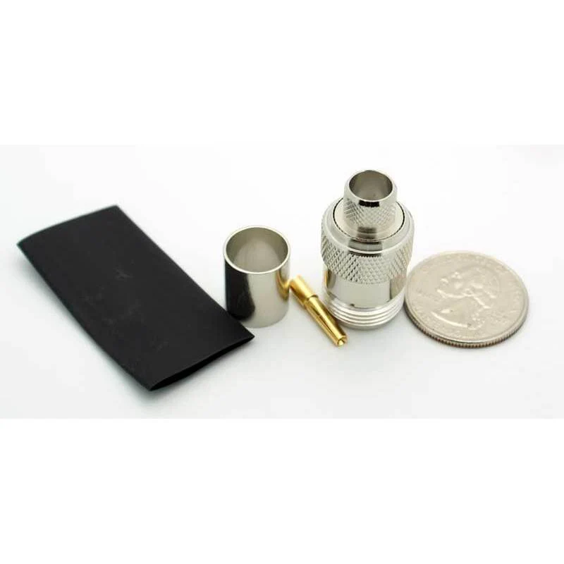 N Female 3 Piece Crimp Connector for LMR-400 - Image 3